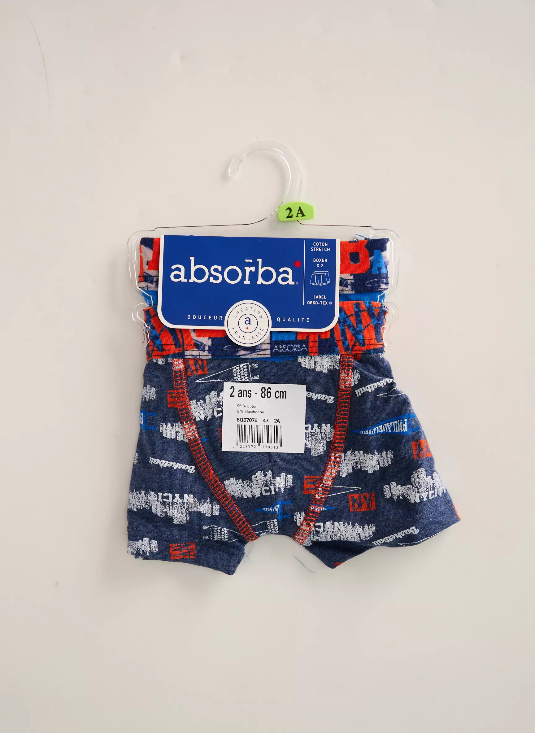 Absorba Boxers Garcon couleur bleu
