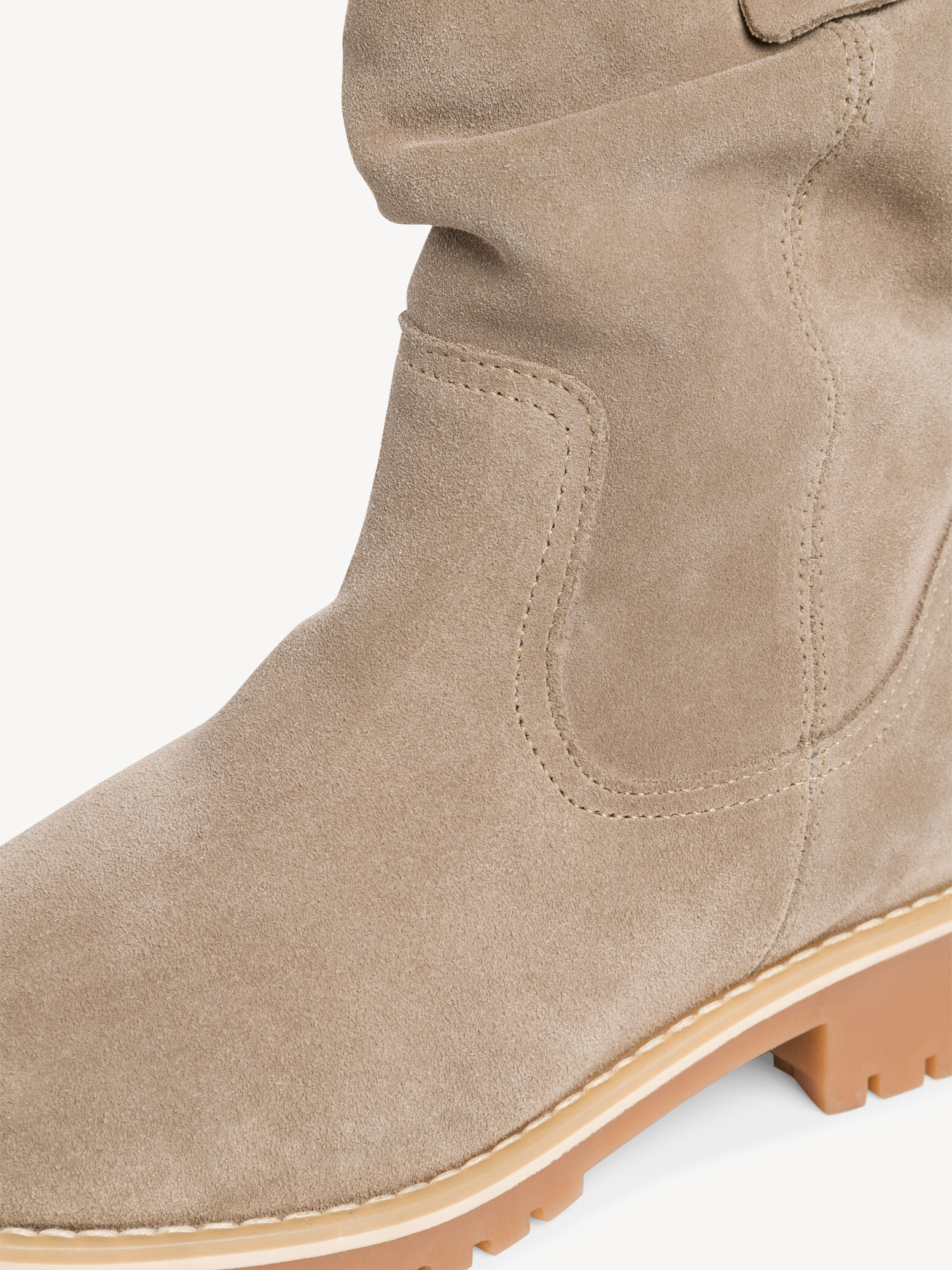 Bottine en cuir - beige doublure chaude