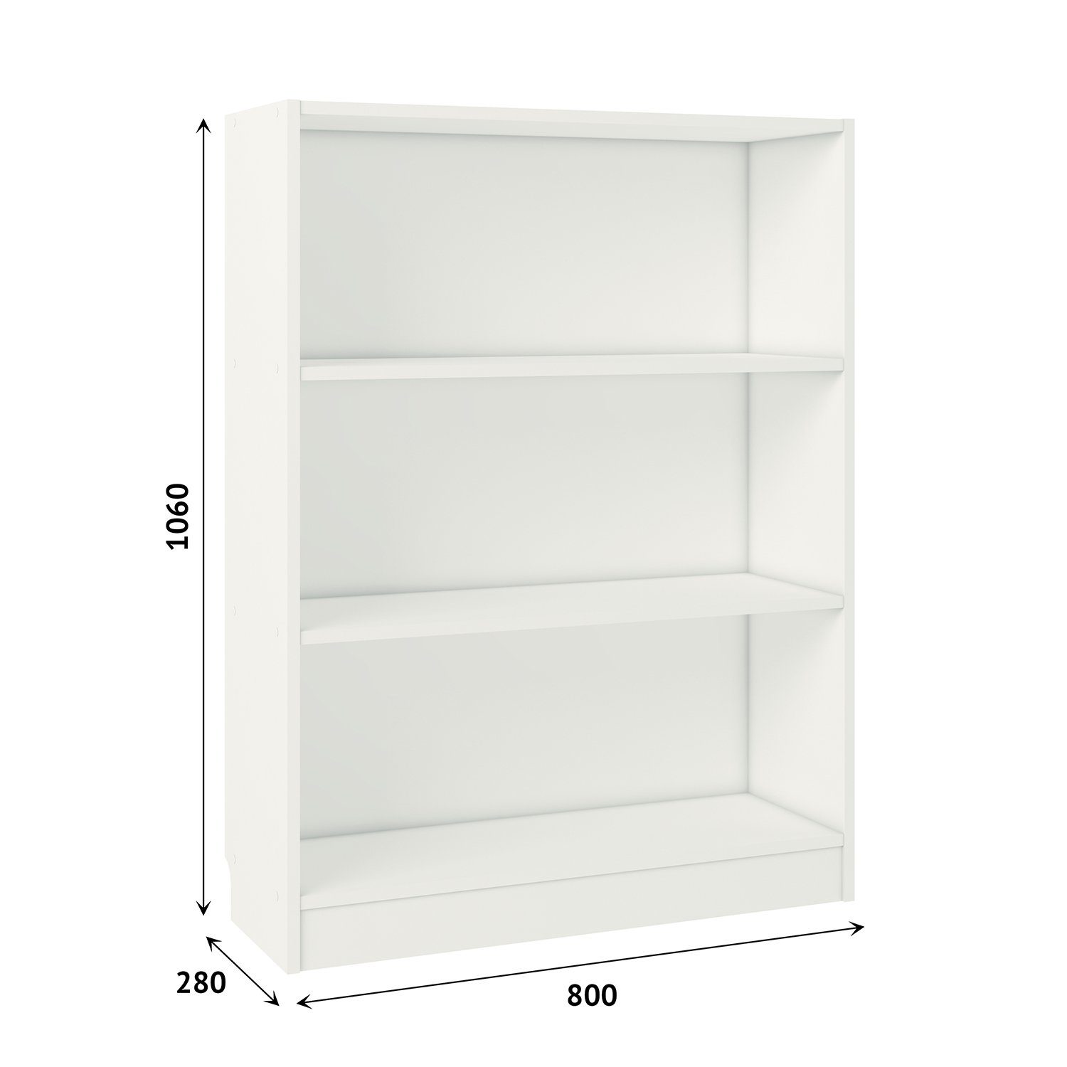 Polini Home Raumteilerregal Polini Home Bücherregal Standregal Regal mit 3 Fächern 80 x 106 x 2