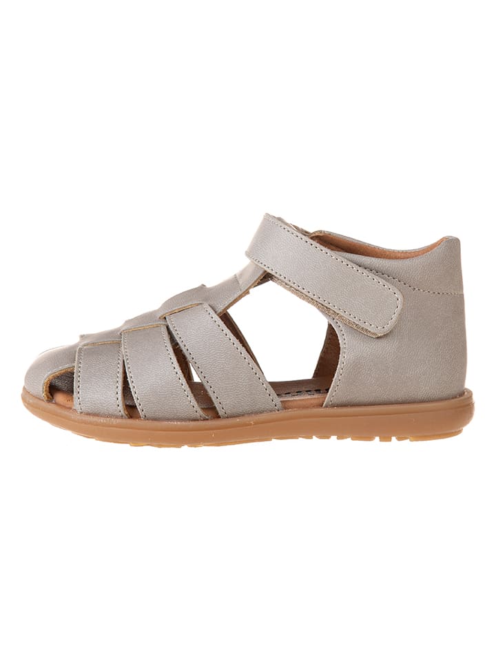 kmins Leder-Halbsandalen in Taupe günstig kaufen