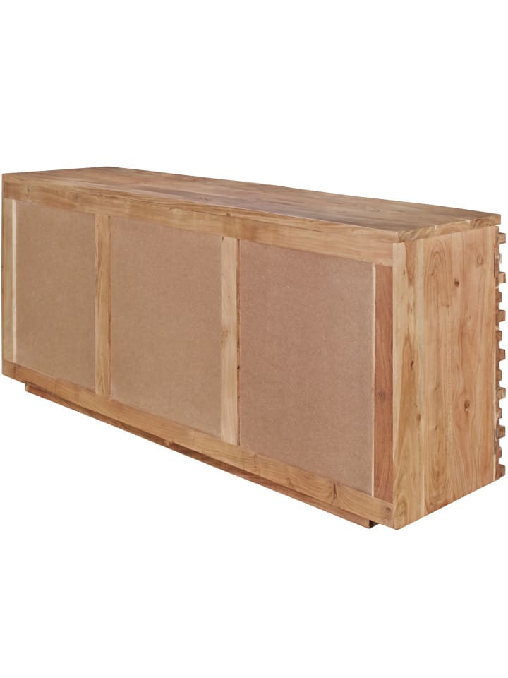 KADIMA DESIGN Sideboard 160 x 75 x 43 cm Massiv-Holz Natur Baumkante Anrichte günstig kaufen onesize
