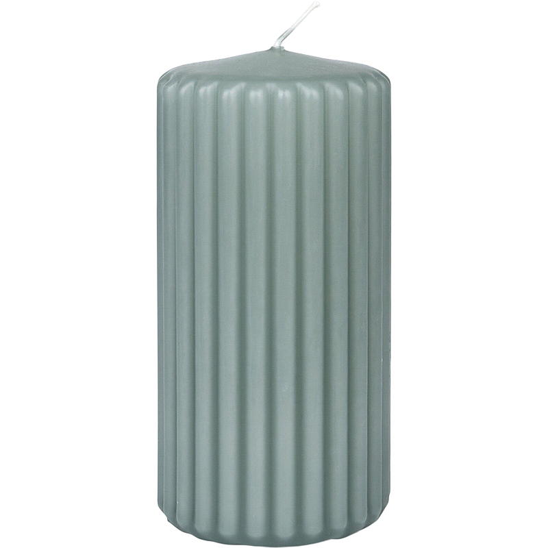 Vie Home Kubbelys 12 cm ø 6 cm rillet parafin grønn