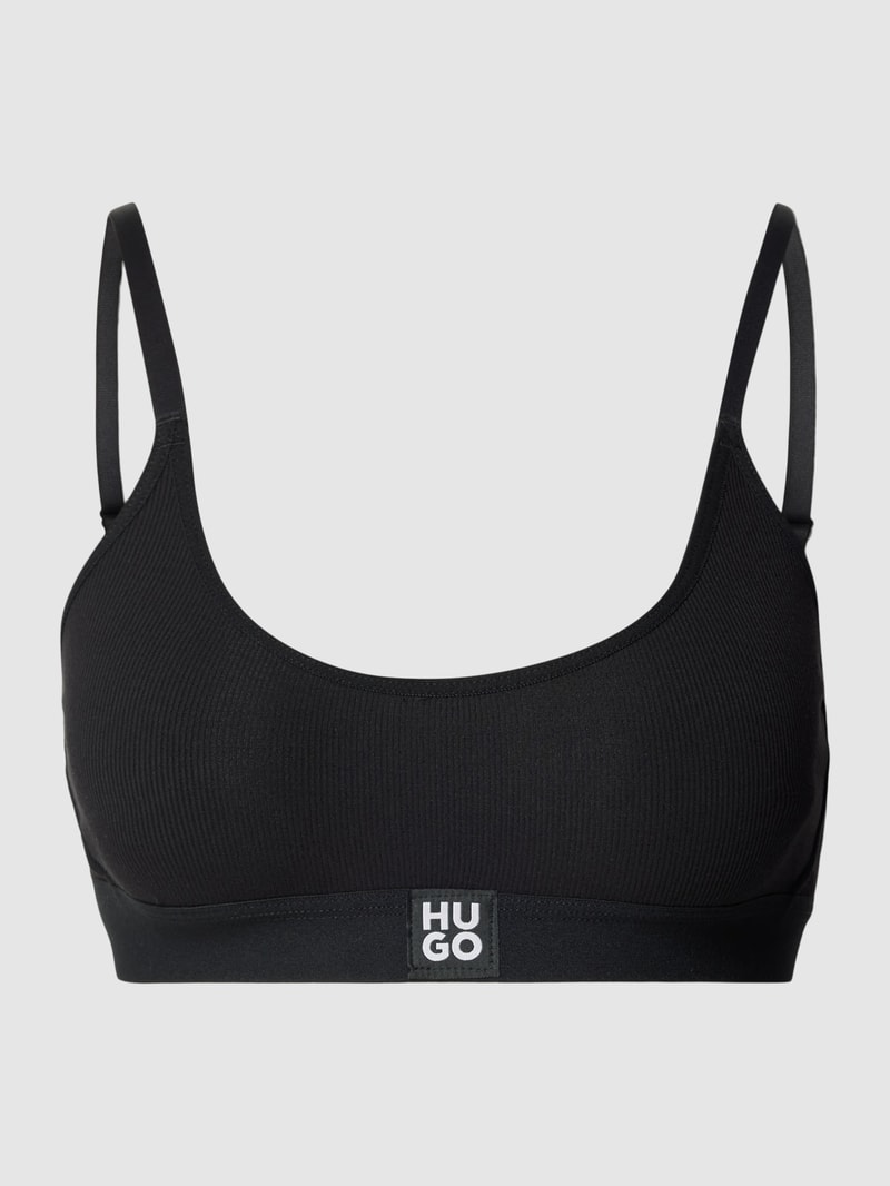 Bralette mit Label-Detail in schwarz