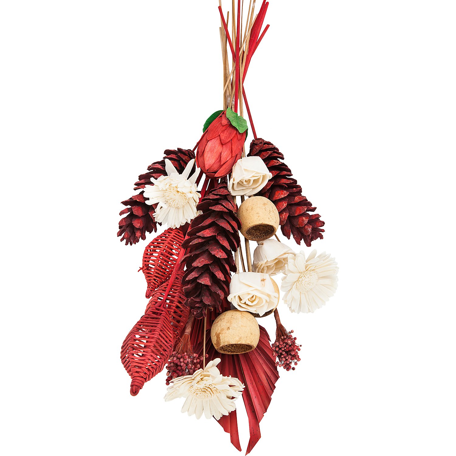 Exoten-Sortiment, rot-natur, 21 Teile