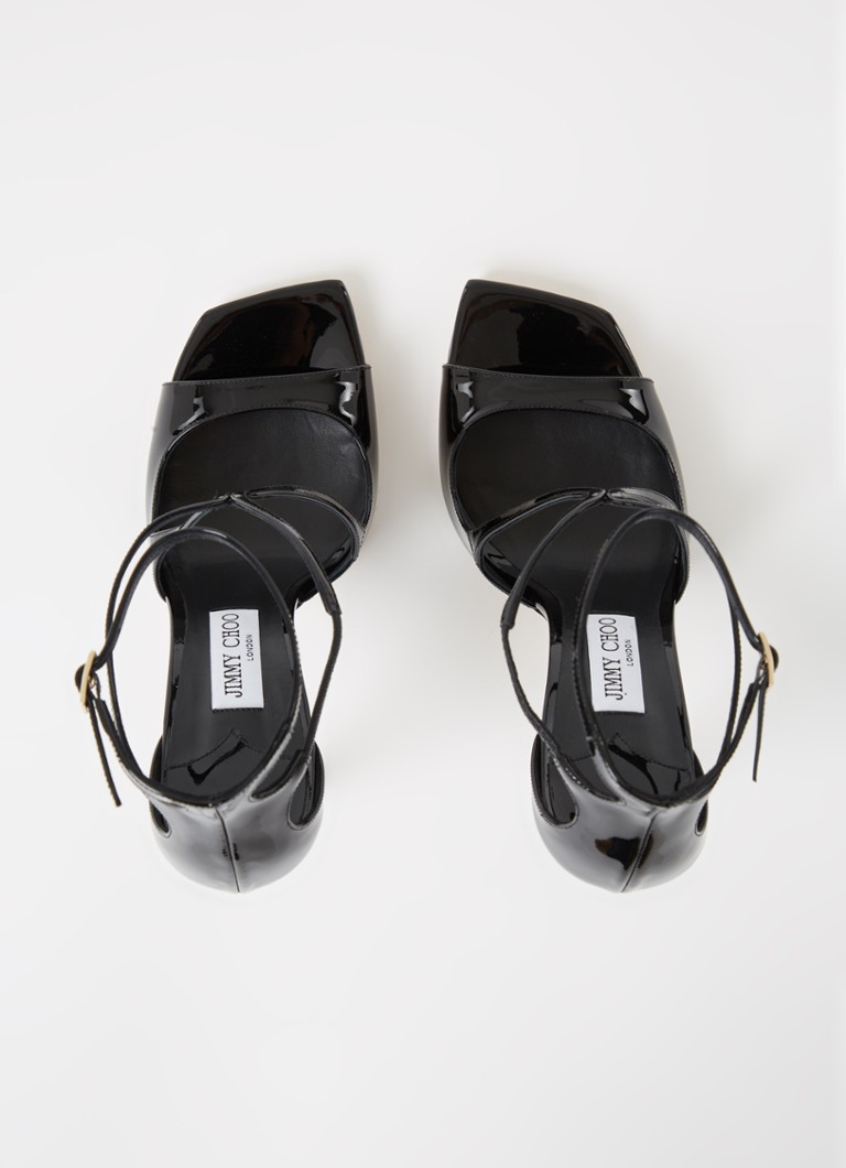 Sandale Jimmy Choo Azia din piele lăcuită