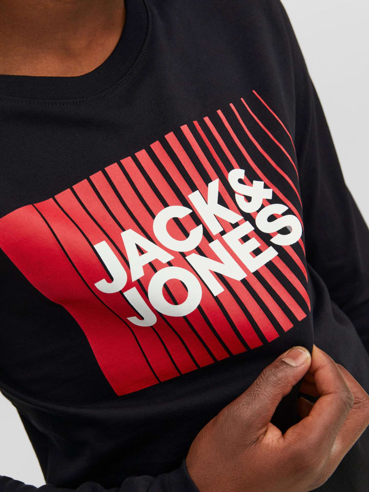 JACK & JONES Junior Langarmshirt in black günstig kaufen