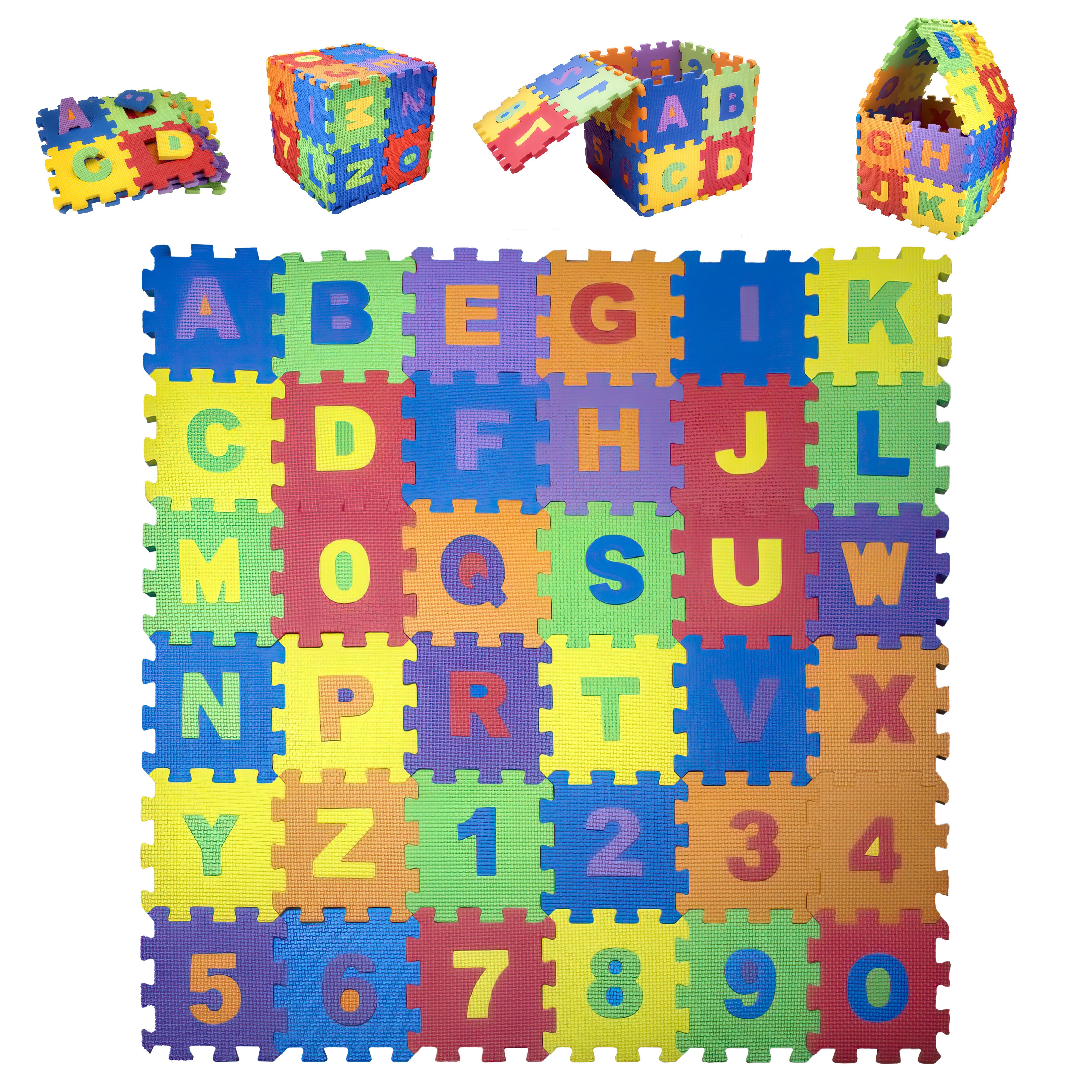 all Kids United Bodenmatte XXL Kinder-Spielteppich (72-St), Buchstaben Spielmatte