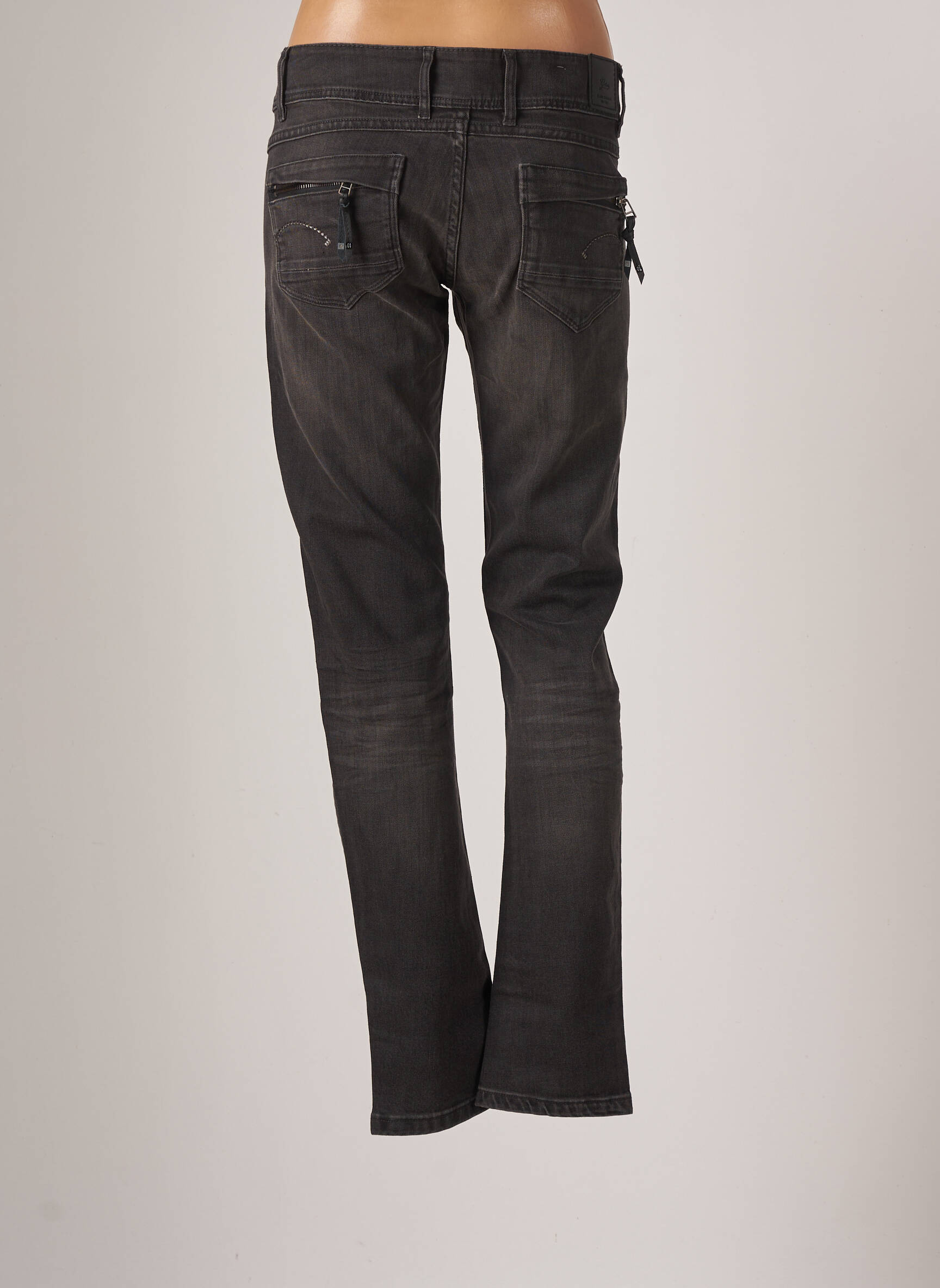 G Star Jeans Coupe Droite Femme couleur gris