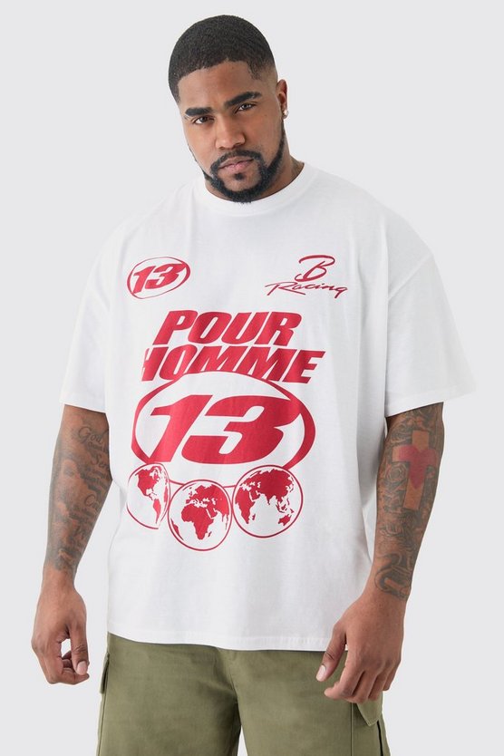 Plus Pour Homme T-Shirt in Weiß
