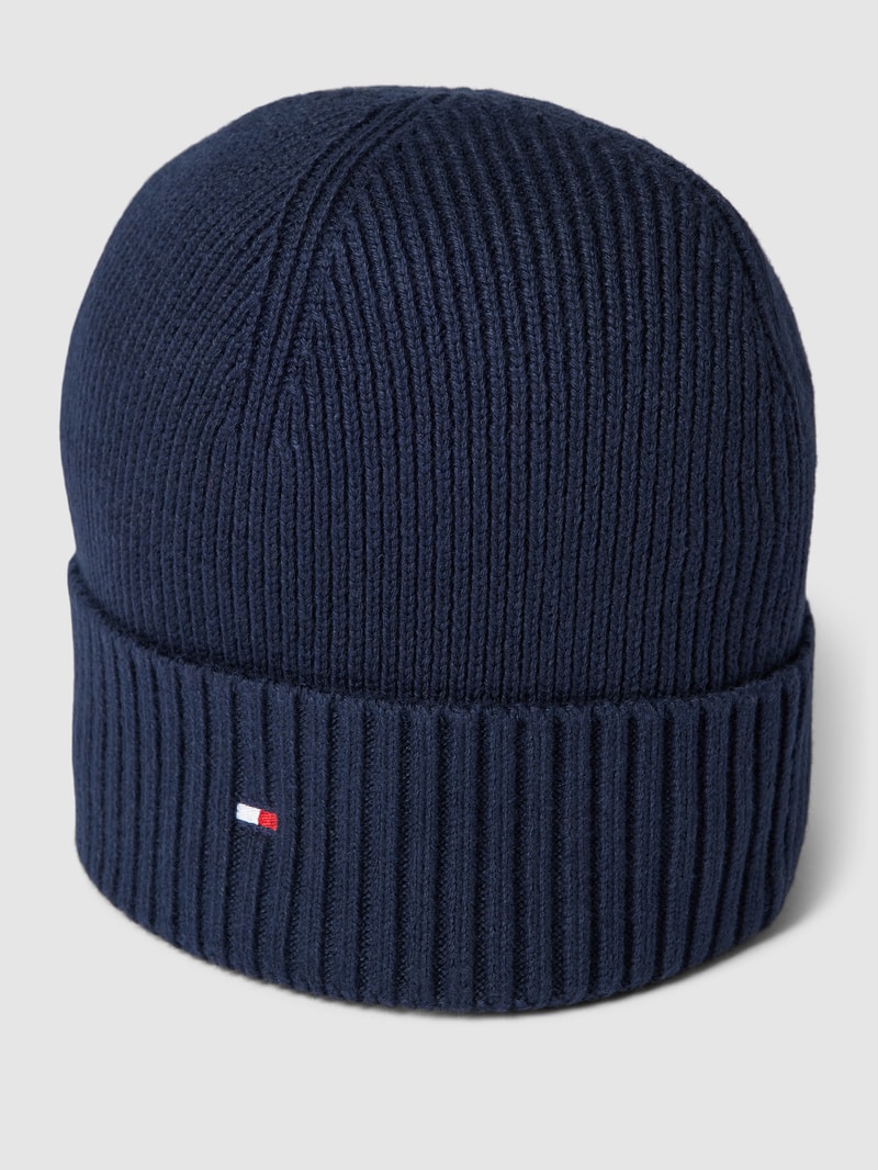 Mütze mit Logo-Stitching in dunkelblau