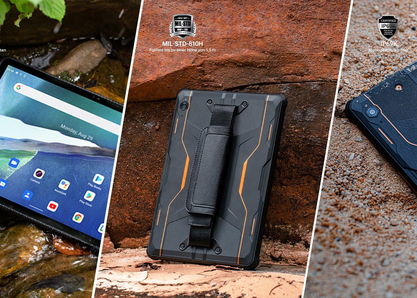 OUKITEL RT2 [Outdoor], Dual SIM, 20000mAh Akku, 8GB RAM(1TB Erweiterbar) Tablet (10,1