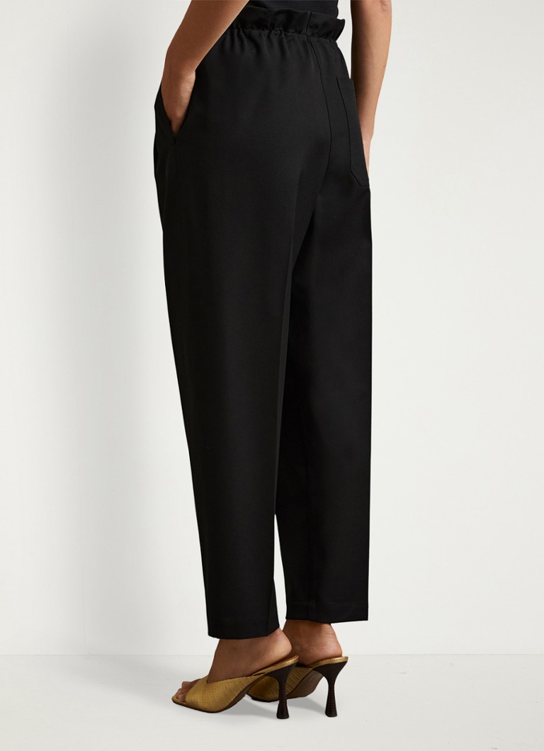 Reiss Essie mid waist tapered fit trousers with drawstring