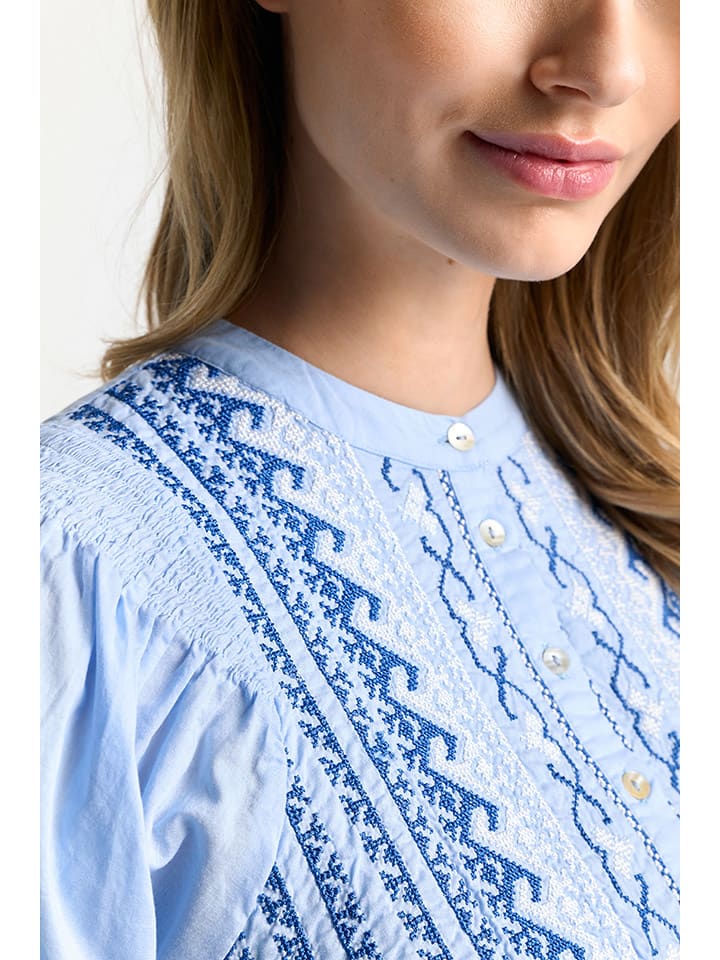 Rich & Royal Leinen-Kleid in Hellblau günstig kaufen