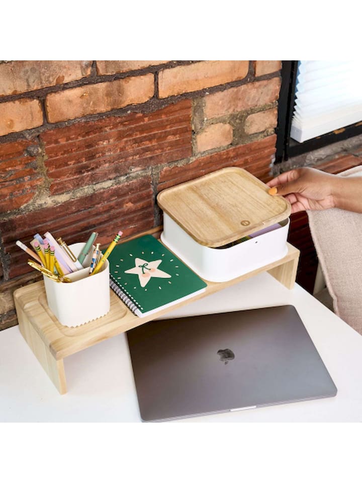 Idesign Schreibtisch-Organizer ''EcoOffice'' in Hellbraun - (B)54,6 x (H)10,8 x (T)19 cm günstig kaufen onesize