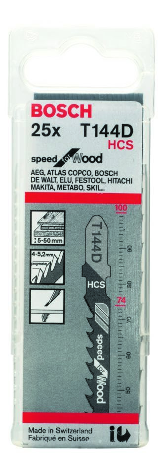 Bosch plavi pribor 2608633625 T144D Listovi ubodne pile T - prihvat 25 za drvo