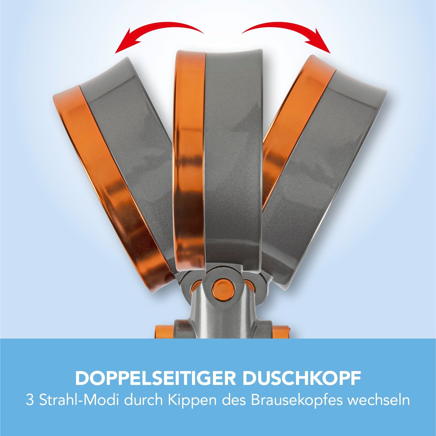 EASYmaxx Regenduschkopf Water-Control mit Spar- & Stopp-Funktion, bis 65% Wasser sparen