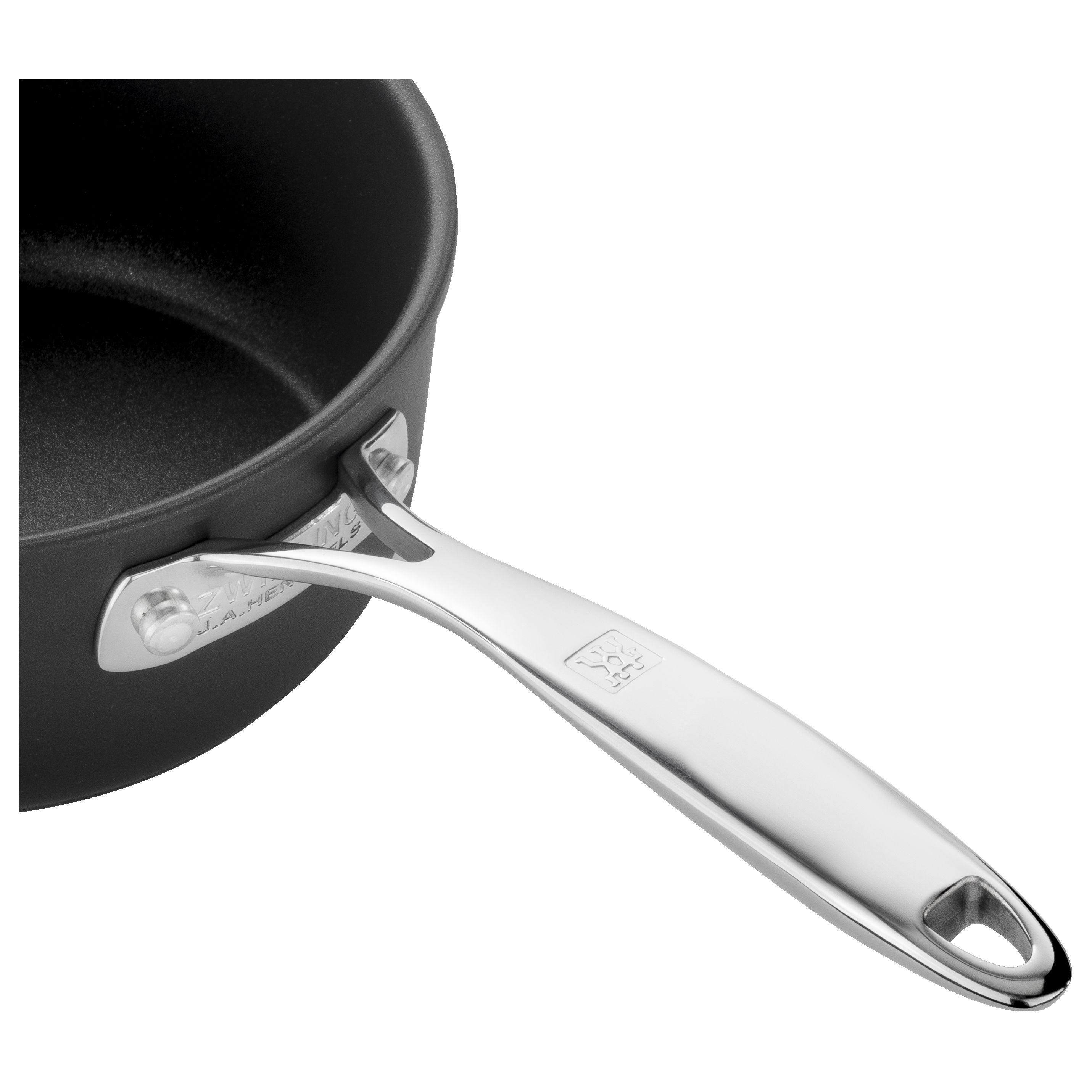 Stieltopf 18 cm, Aluminium, Schwarz