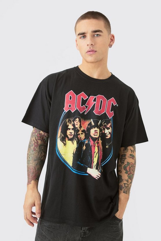 Oversize T-Shirt mit Acdc Tour Print
