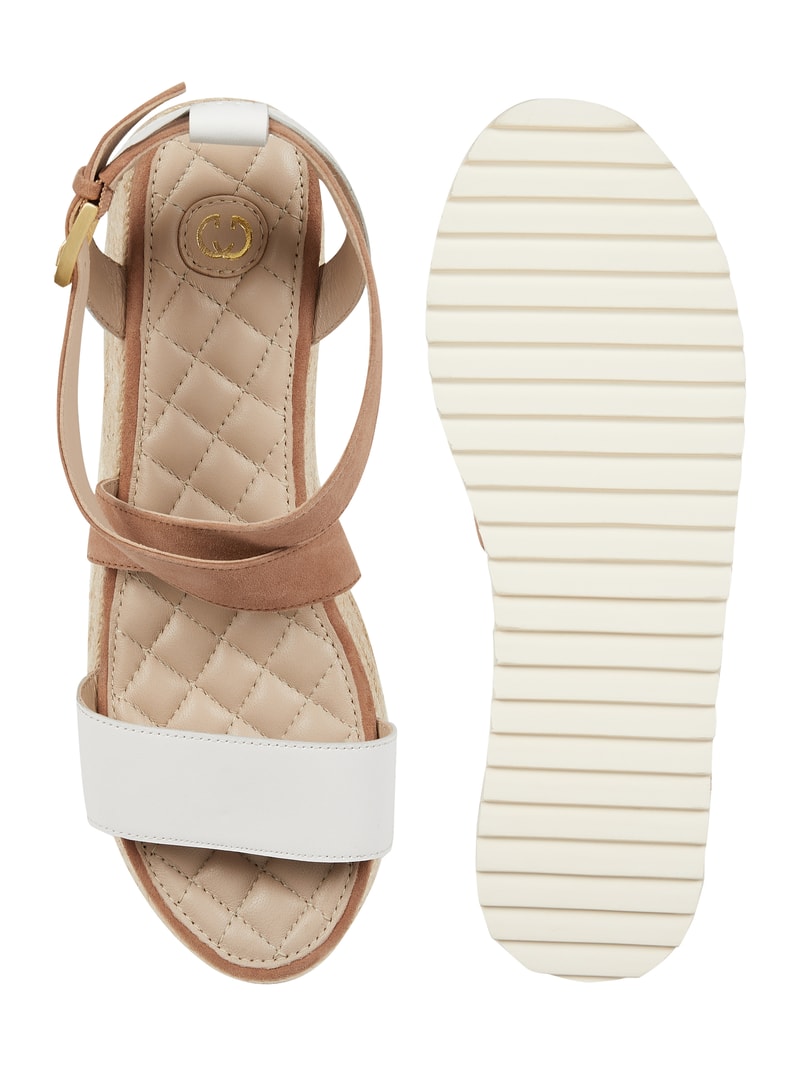 Sandalen aus Leder Modell 'Bari' in weiß