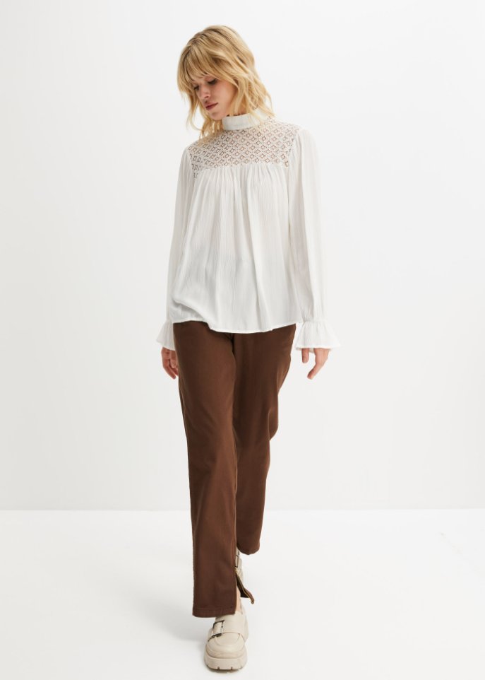 Blusenshirt mit Lochspitze