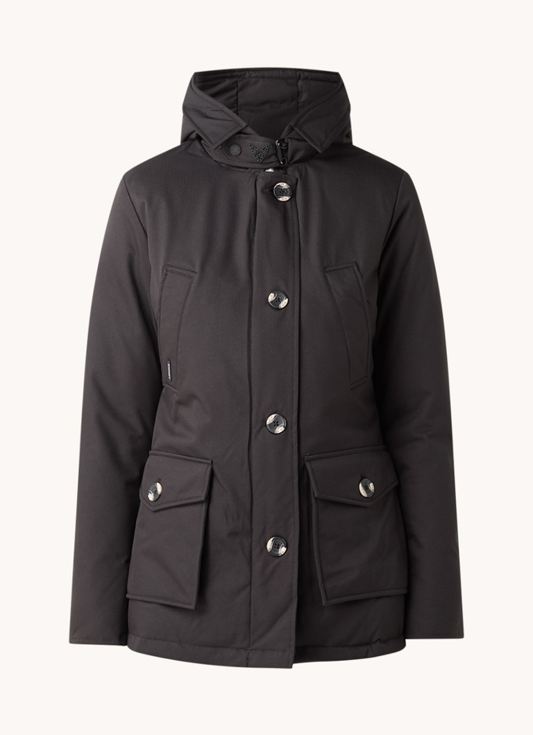 Airforce Quilted Parka with Hooded Fishbone Design