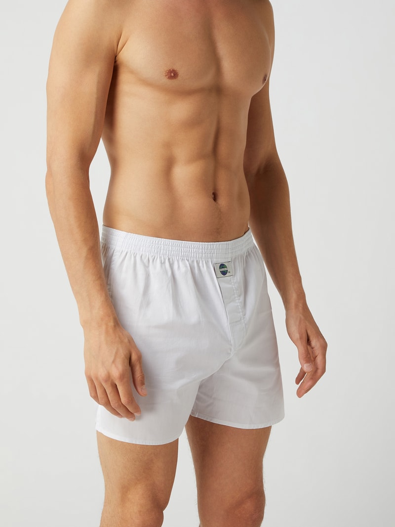 Boxershorts aus Baumwolle mit Allover-Muster in weiß