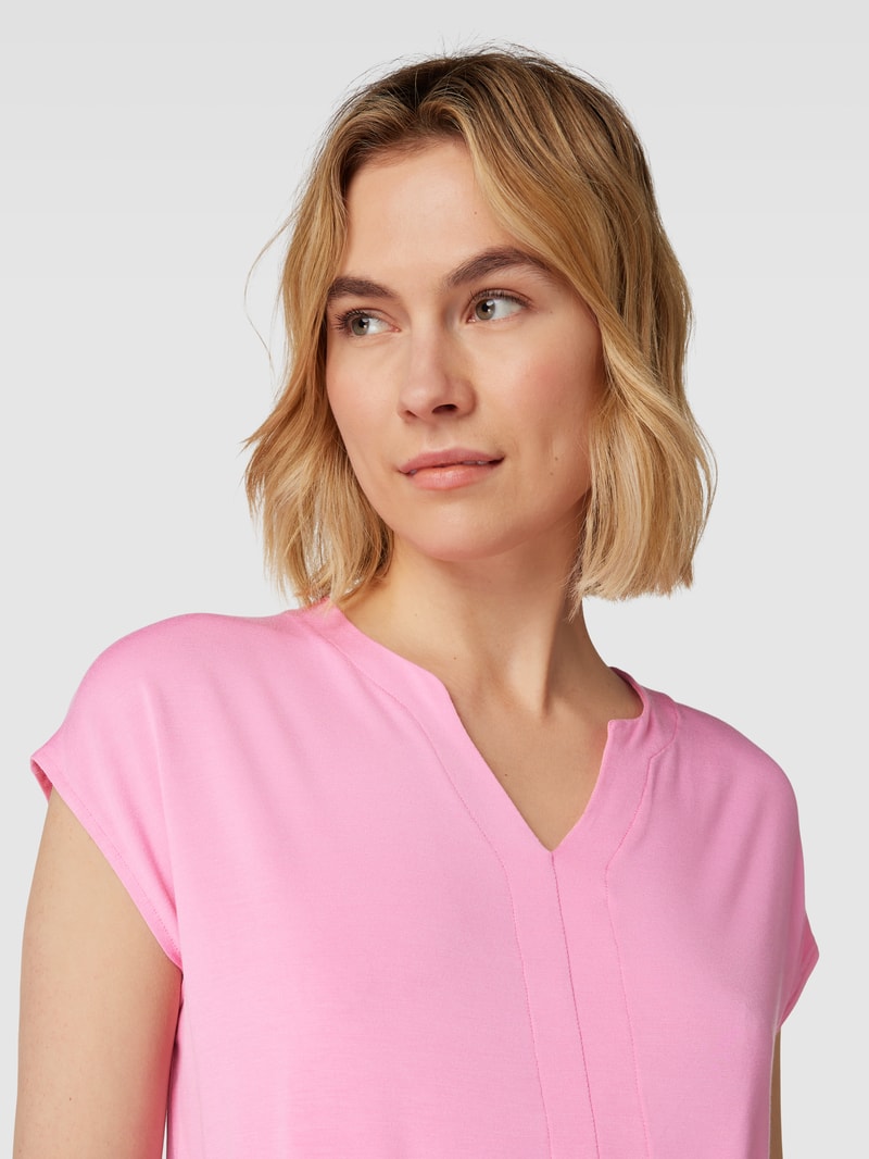 T-Shirt mit Kappärmeln in pink