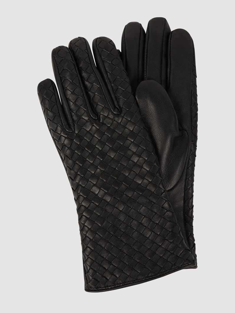 Lederhandschuhe aus Lammnappa in schwarz