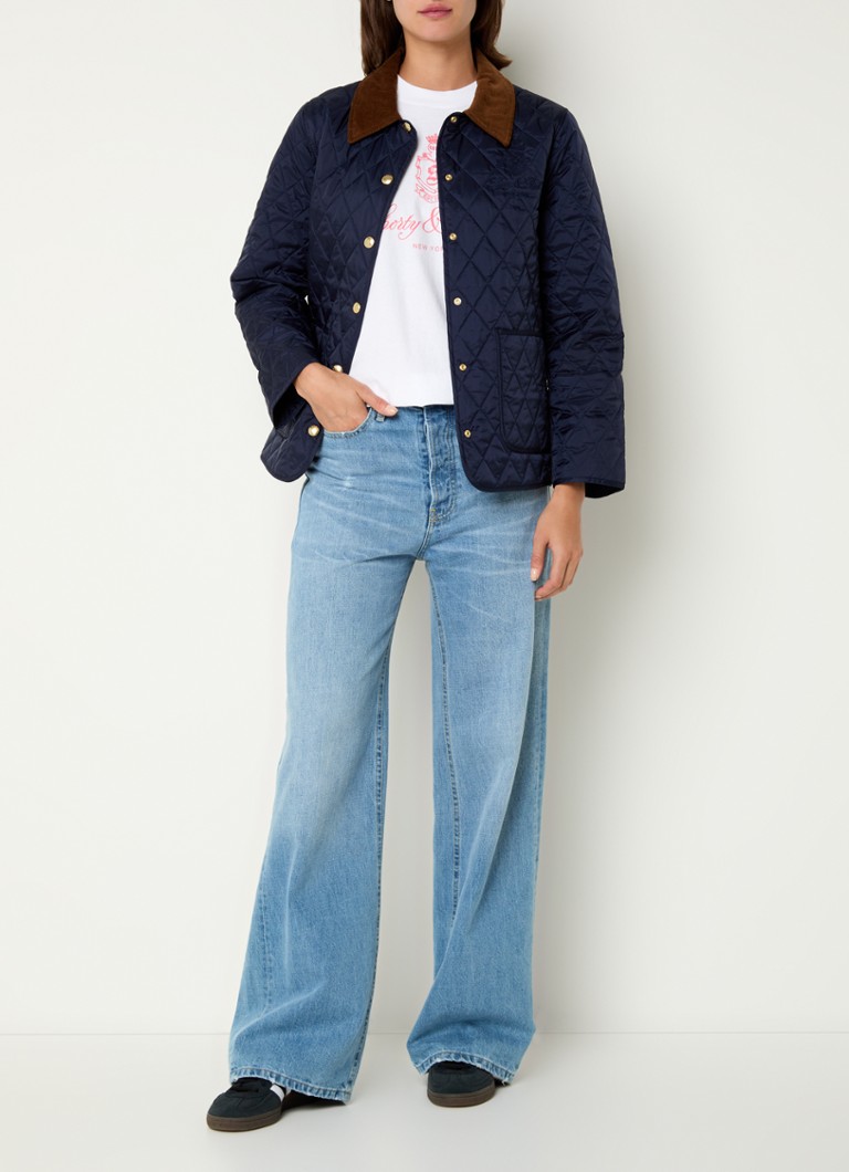 Sporty & Rich Vendome quilted jacket with logo embroidery