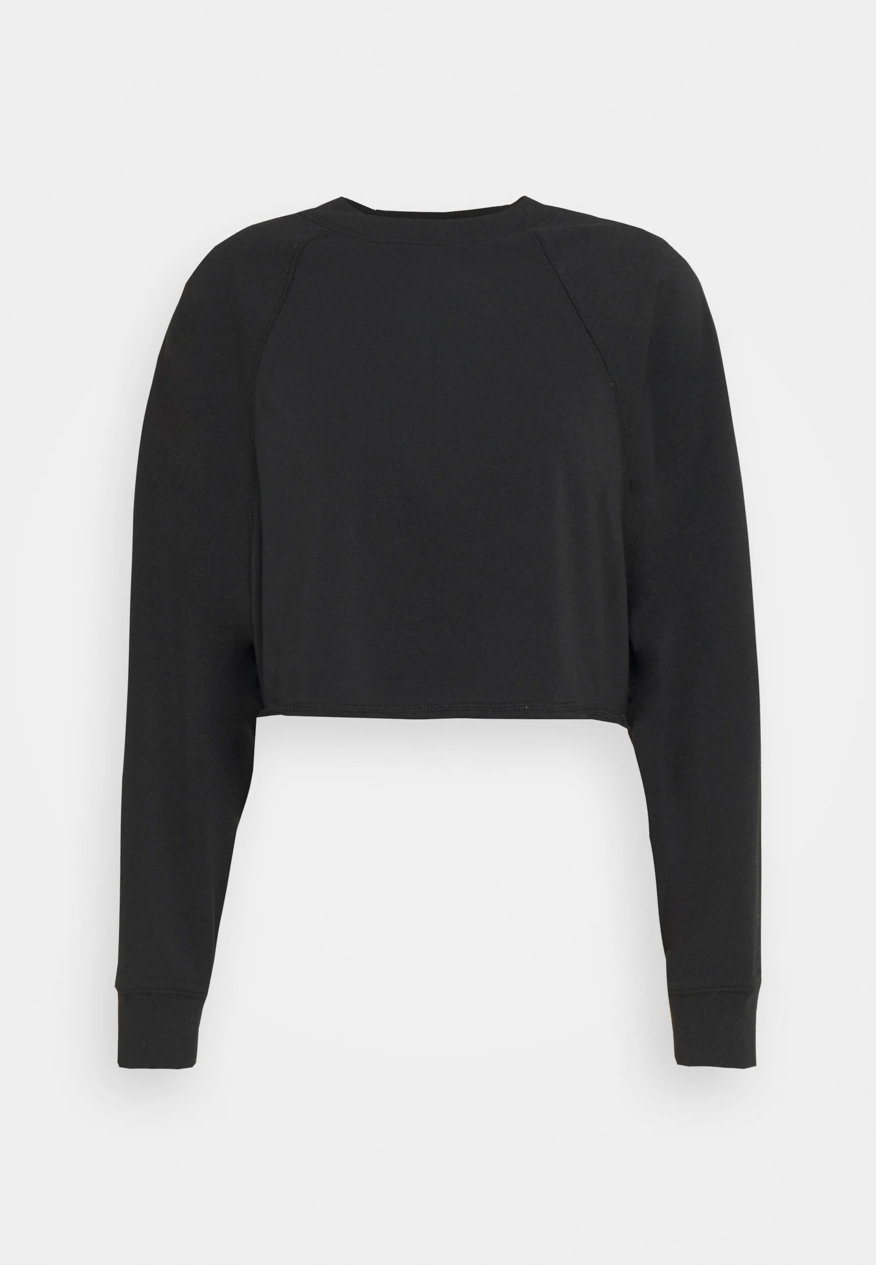 Sudadera corta con cuello raglán de algodón en el cuerpo LIFESTYLE