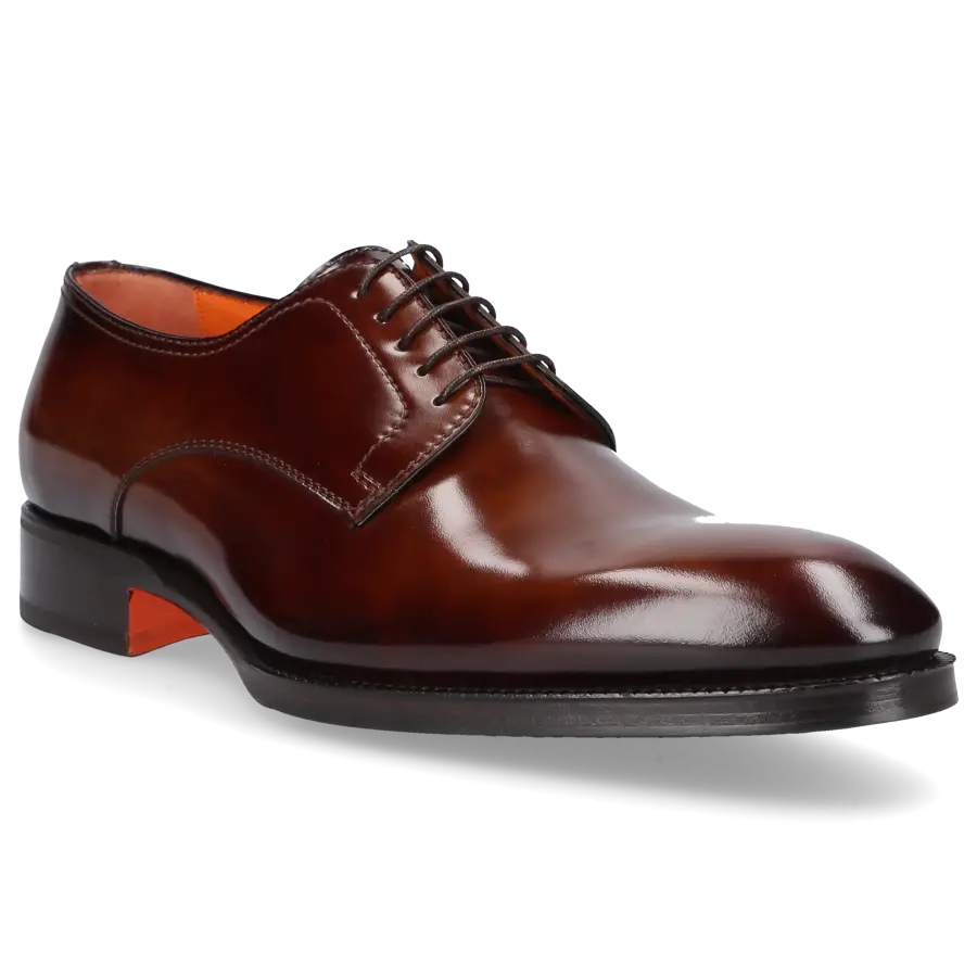 Santoni - Businessschuhe Derby MCCR18 Kalbsleder - braun
