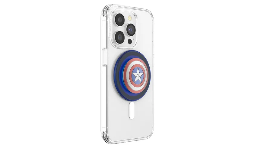 PopGrip Premium  für MagSafe rund - ausziehbarer Handy-Griff Handyhalter -  Enamel Captain America
