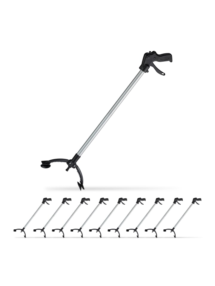 relaxdays 10x Greifzange in Schwarz/ Silber günstig kaufen onesize
