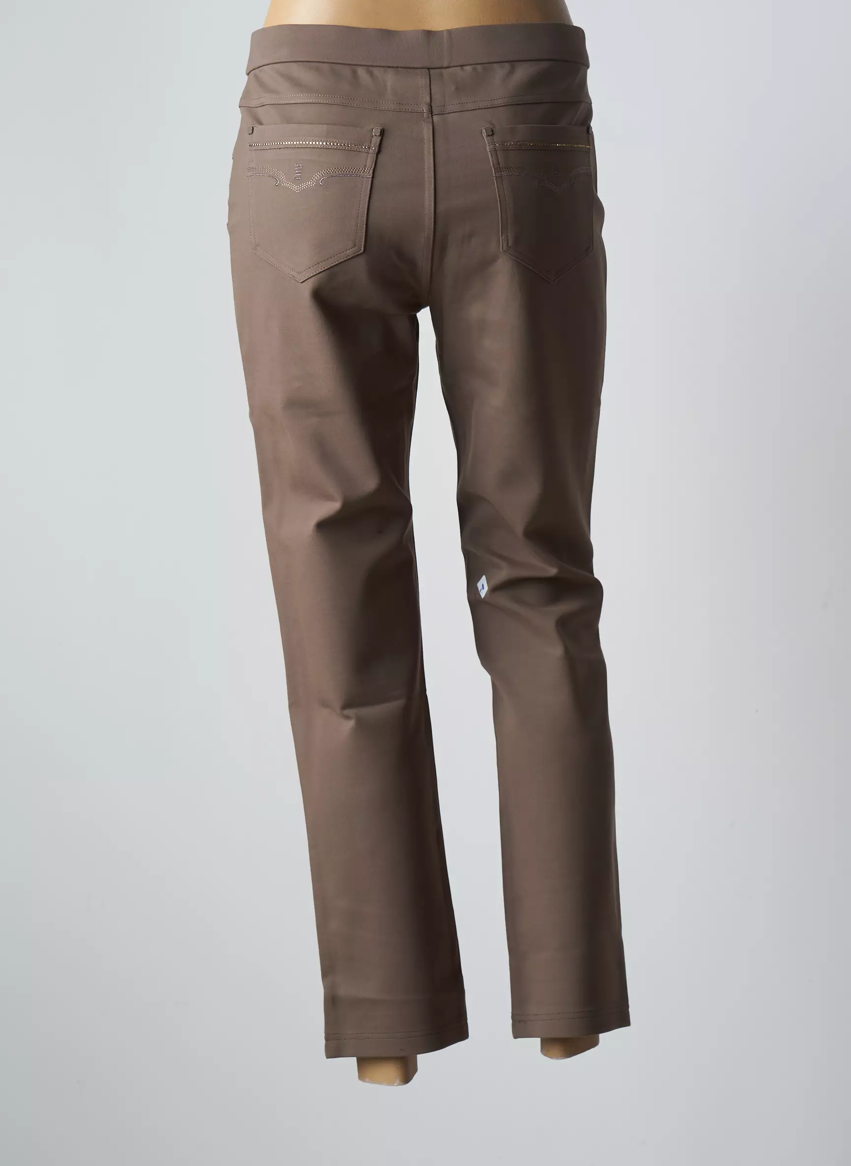 Youline Pantalon7 8 Femme couleur marron