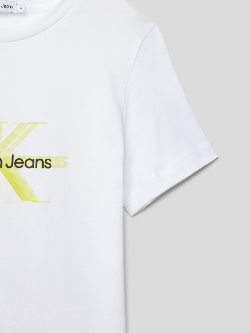 T-Shirt aus Baumwolle in weiß