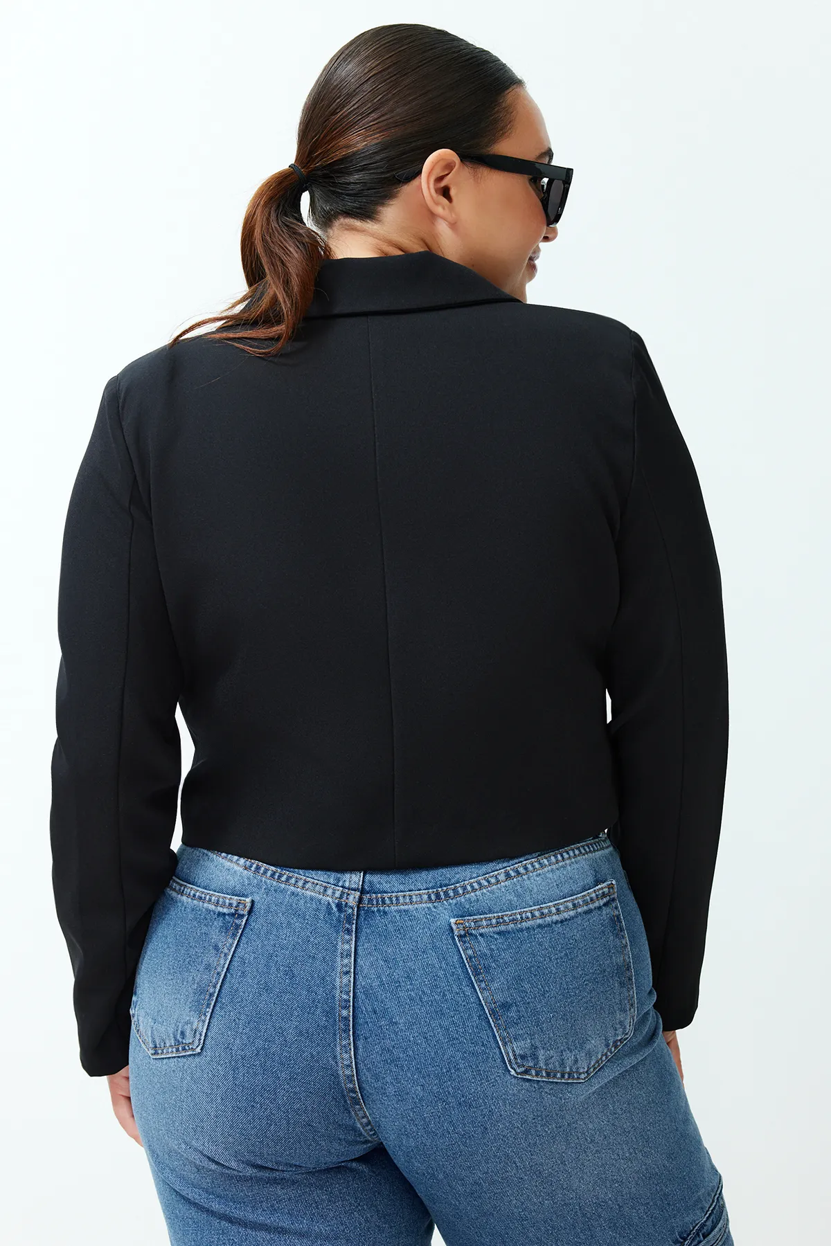 Trendyol Curve  Schwarze Blazer-Webjacke