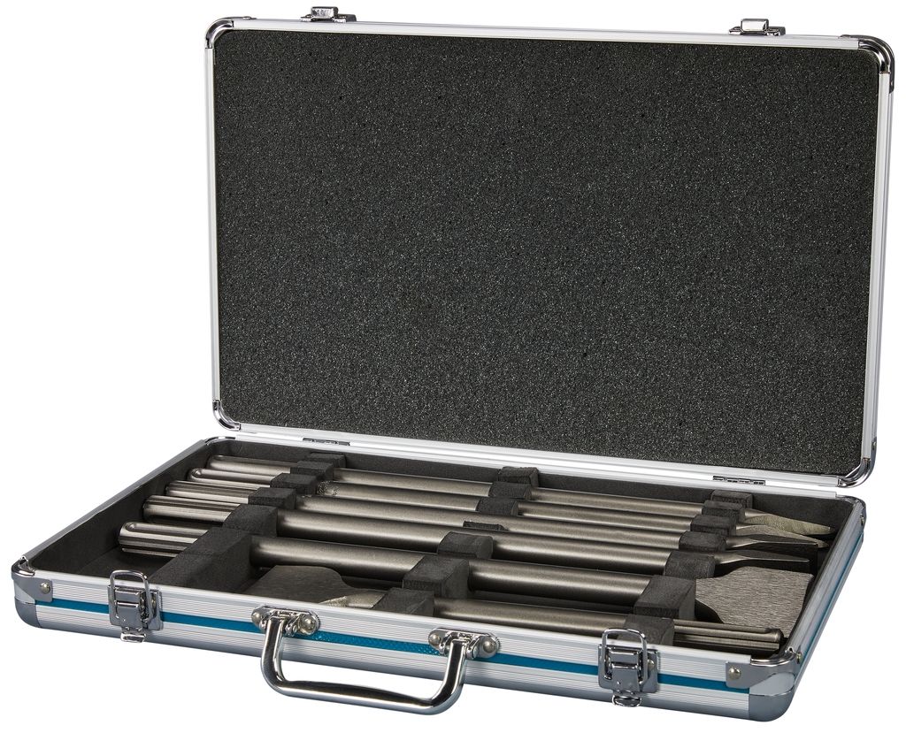 „Makita“ priedai D-42488 SDS-Max kaltų rinkinys, 6 dalys, aliuminio dėklas