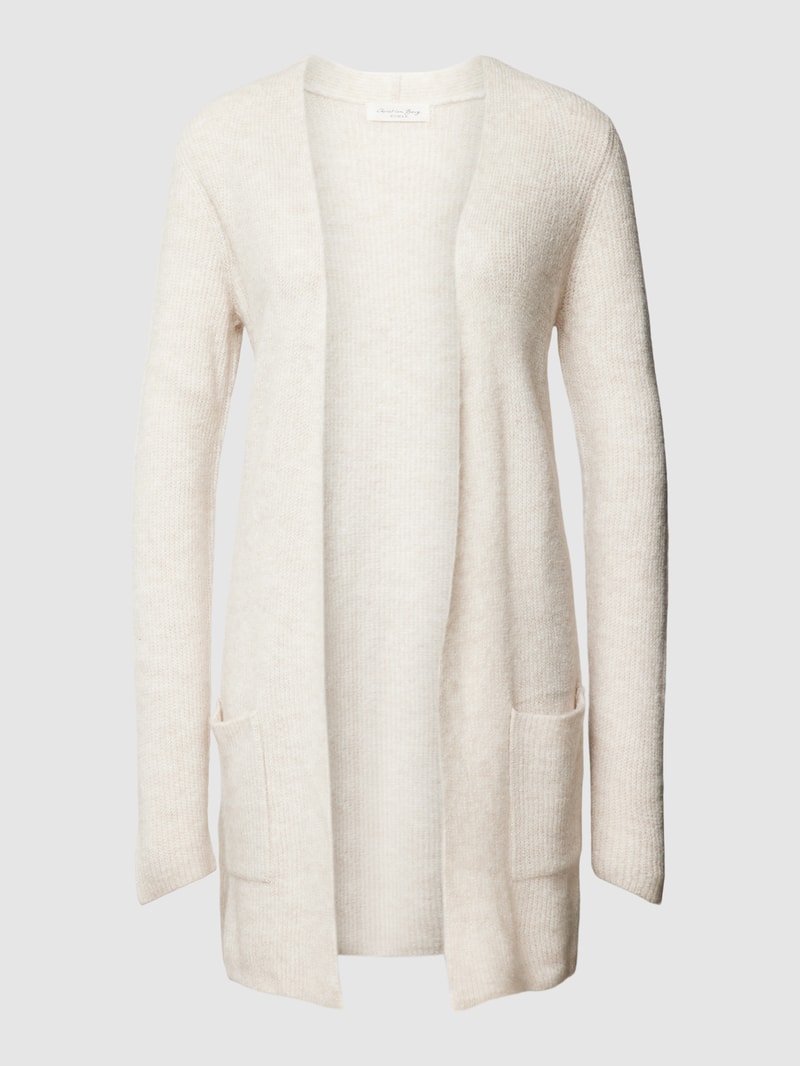 Cardigan mit Eingrifftaschen in beige