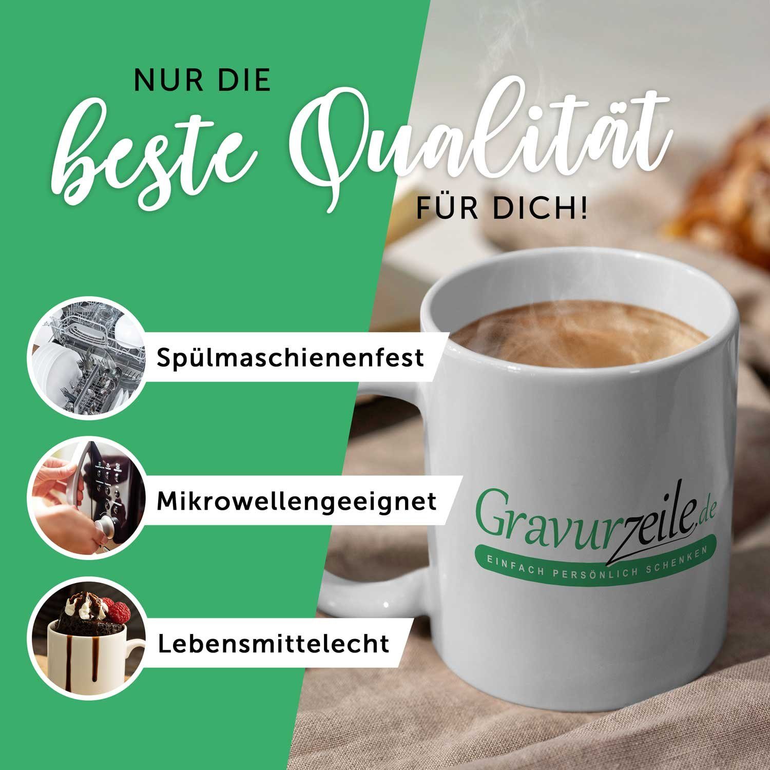 GRAVURZEILE Tasse mit Weihnachtsmotiv - Geschenke für Frauen & Männer zu Weihnachten, Spülmaschinenfest - Grinch MiMiMi - Schwarz und Weiß