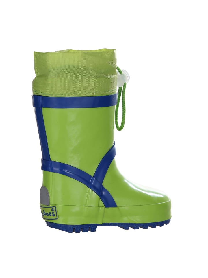 Playshoes Gummistiefel Basic gefüttert in Grün günstig kaufen