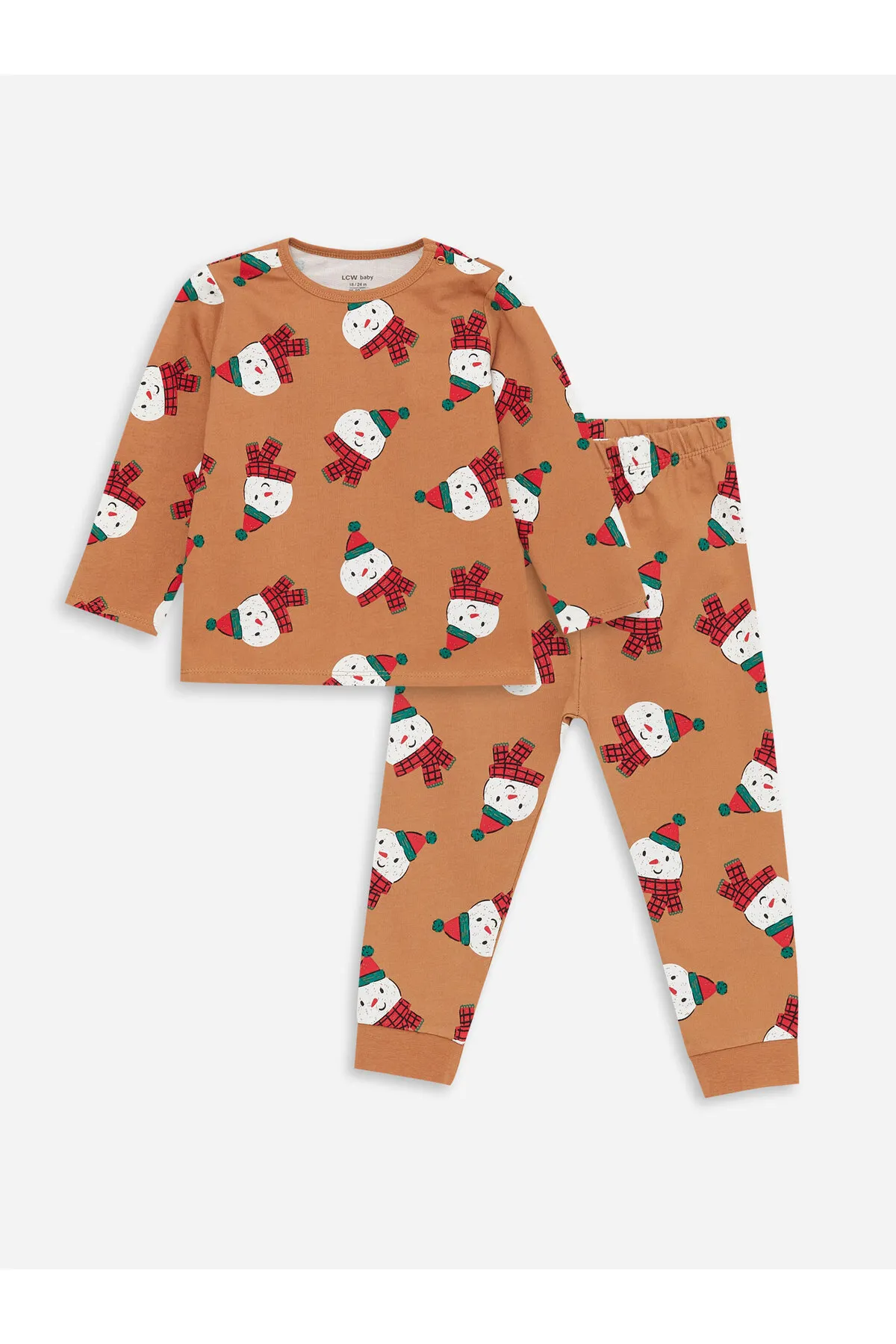 LC Waikiki  Bedrucktes Pyjama-Set für Babys mit Rundhalsausschnitt