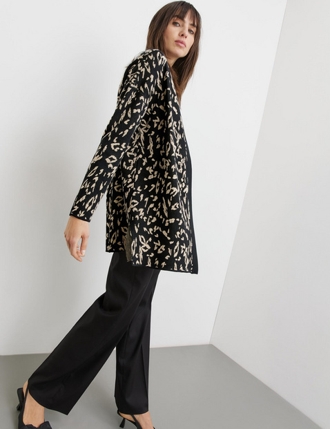 Offener Long-Cardigan aus Baumwoll-Mix