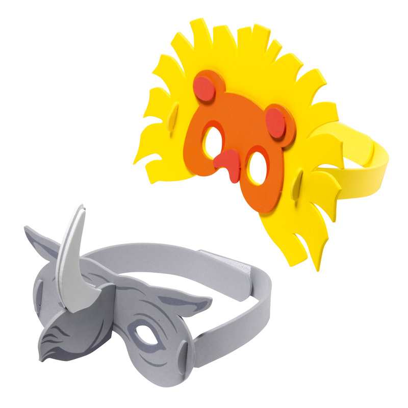6 masques en mousse animaux Oxybul