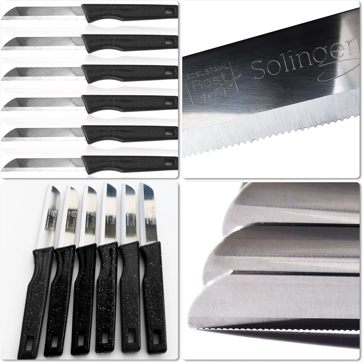 Fiora Allzweckmesser Solingen Messer Obstmesser Küchenmesser Gemüsemesser Sehr Scharf Rostfrei