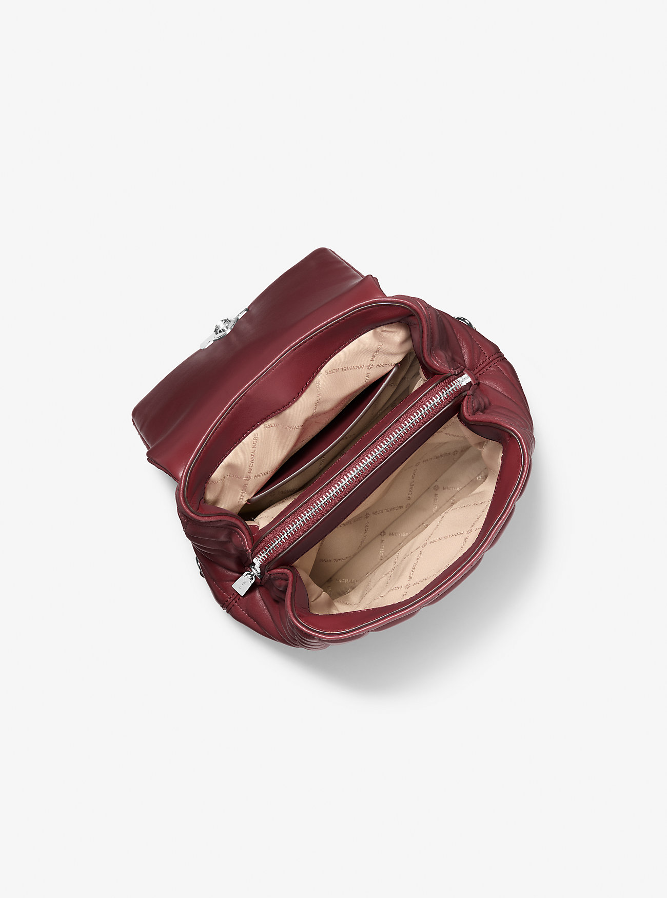 Tribeca liten vattert skinnryggsekk - OXBLOOD