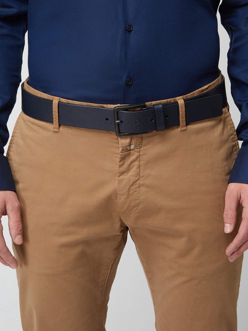 Gürtel aus Leder Modell 'Gionio' in marineblau