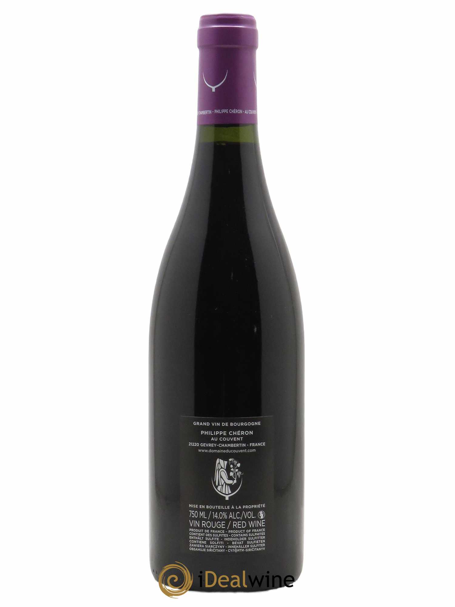 Charmes-Chambertin Grand Cru Aux Mazoyères Domaine du Couvent  2018 - Lot de 1 Bouteille