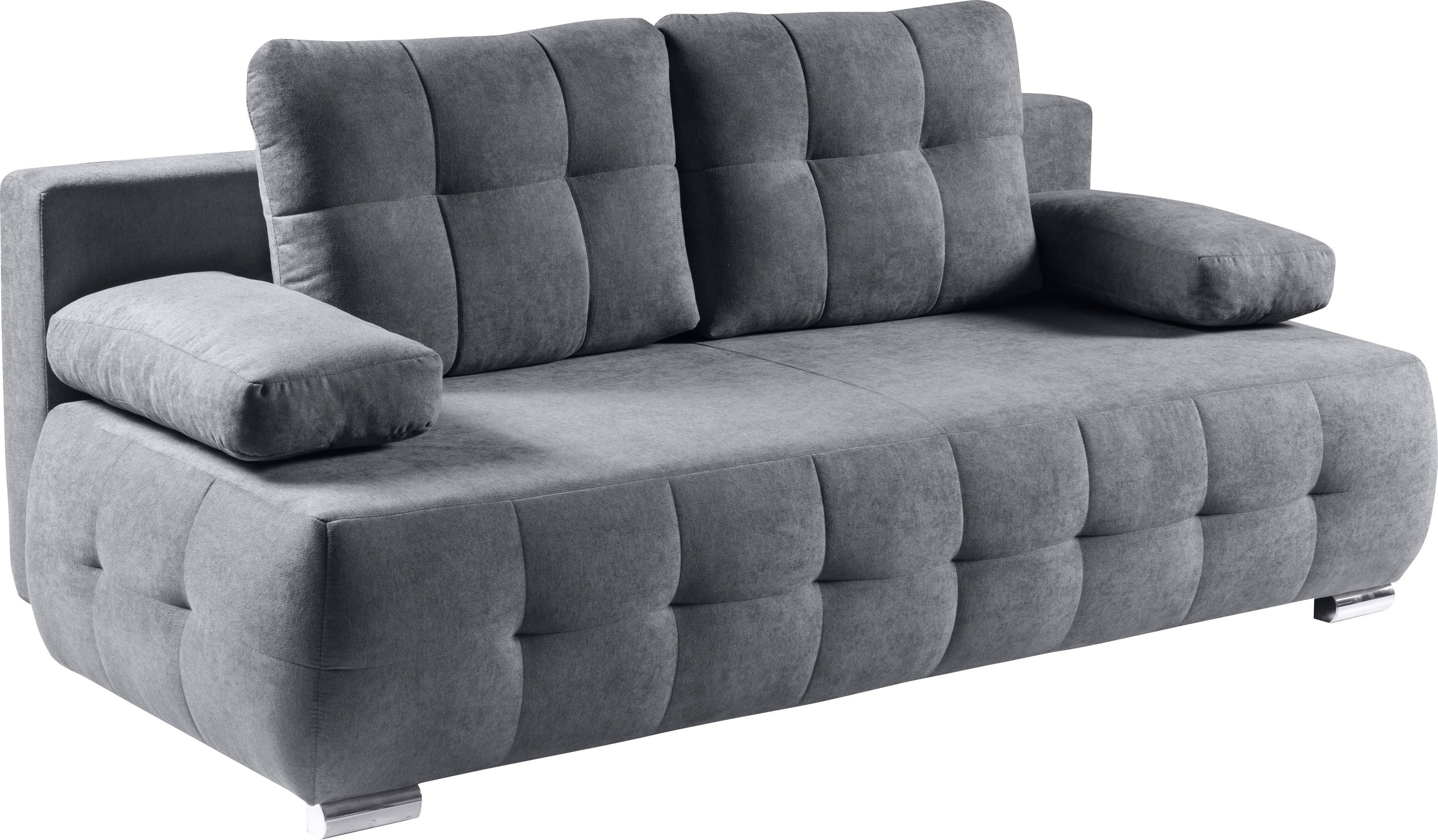 WERK2 Schlafsofa Indigo, 2-Sitzer Sofa und Schlafcouch mit Federkern & Bettkasten