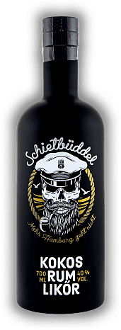 Schietbüddel Kokos Rum Likör Schietbüddel Kokos Rum Likör Ein samtweicher Likör, der beim Trinken nach der weiten Welt und den Geschichten großer Abenteurer schmeckt. 0,7	 Liter - Vol 40%