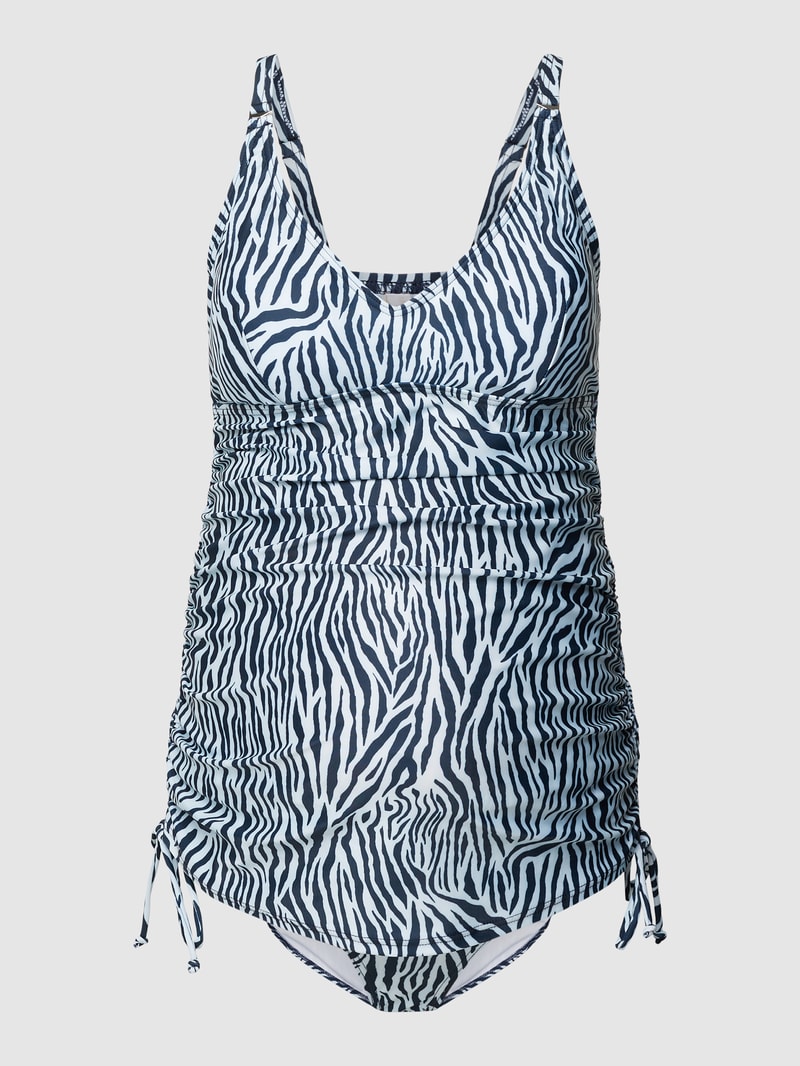 Umstands-Bikini mit Animal-Print Modell 'Gerda' in marineblau